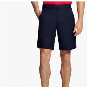 Izod Navy Mens Flat-Front Performance Shorts